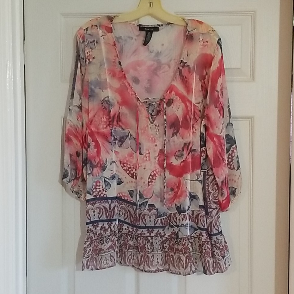 XL Sheer Style & Co Blouse